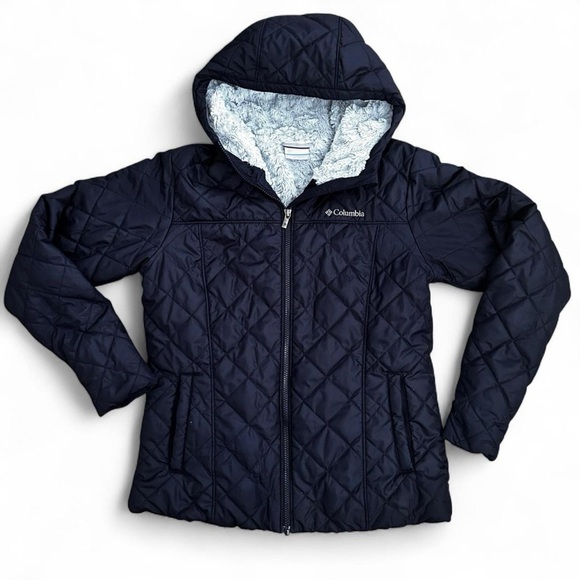 Columbia Jackets & Blazers - Columbia woman’s navy blue warm soft cozy insulation puffer jacket w hood